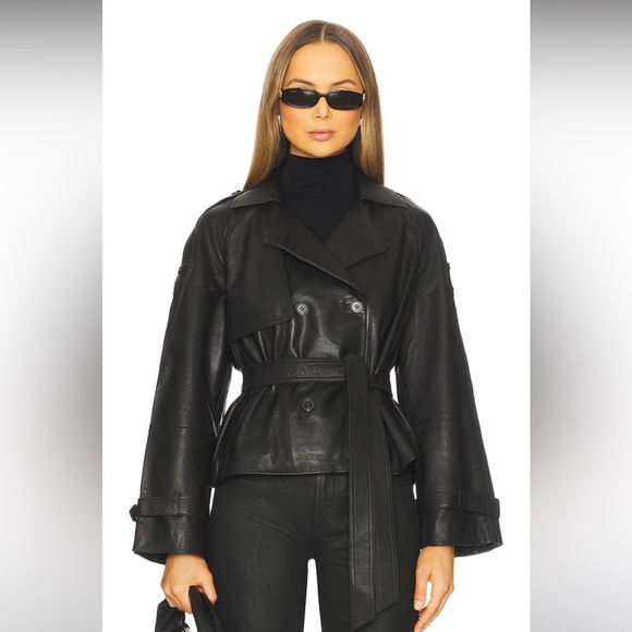 All Saints Reeds Leather Jacket - Picture 2 of 9